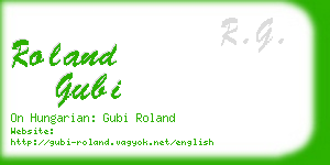 roland gubi business card